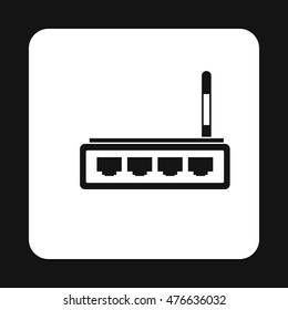 Modem icon in simple style isolated on white background. Internet symbol