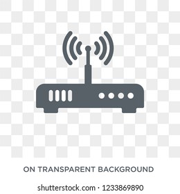Modem icon. Trendy flat vector Modem icon on transparent background from Internet Security and Networking collection. 