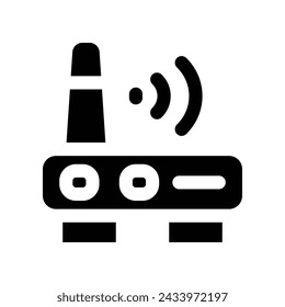 Modemsymbol. Vektor-Glyphensymbol für Ihre Website, Ihr Mobiltelefon, Ihre Präsentation und Ihr Logo-Design.