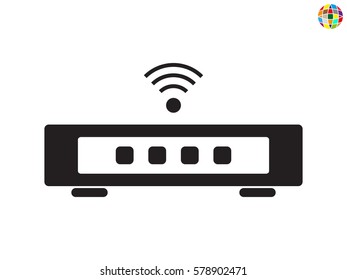modem icon, vector illustration eps10