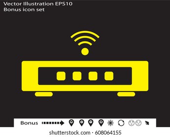 modem icon, vector illustration eps10