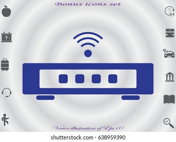 modem icon, vector illustration eps10