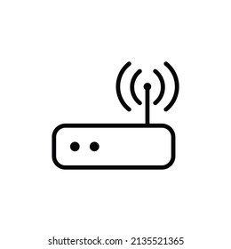 Modem icon vector. Router sign