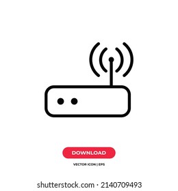 Modem icon vector. Router sign
