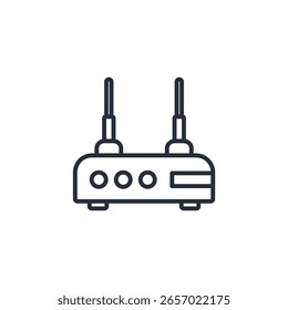icono de módem. Vector. Trazo editable. signo de estilo lineal para uso Diseño web, logotipo. Ilustración de símbolo.