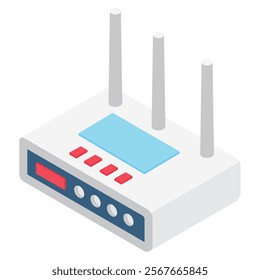 Modem isometric 3d, Vector EPS 10 for print, digital UI, UX kit, web, app for business, electronic, smart home, technology