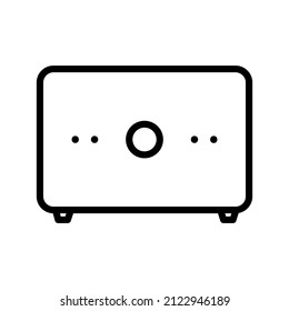 Modem Line Symbol für schwarzes Design