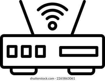Modem Line Vector Icon Design