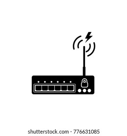 Modem lock icon. Cyber security Icon. Premium quality graphic design. Signs, symbols collection, simple icon for websites, web design, mobile app on white background