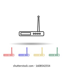 Modem multi color style icon. Simple thin line, outline vector of computer parts icons for ui and ux, website or mobile application