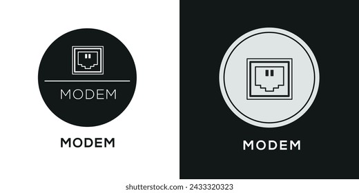 Modemport-Symbol, Vektorzeichen.