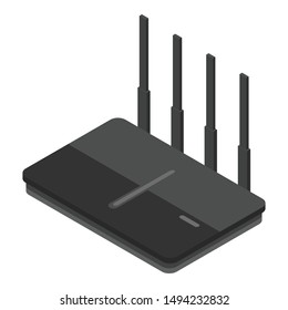 Modem router icon. Isometric of modem router vector icon for web design isolated on white background