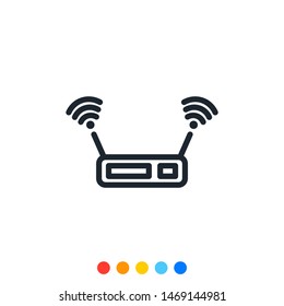 Modem router icon,Vector and Illustration.