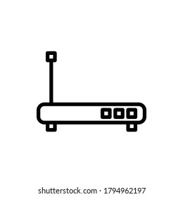 Modem, Router, Internet Icon Logo Vector Isolated. Computer and Hardware Icon Set. Editable Stroke and Pixel Perfect.