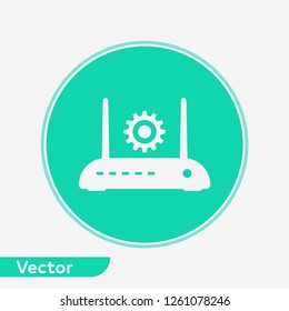 Modem router vector icon sign symbol