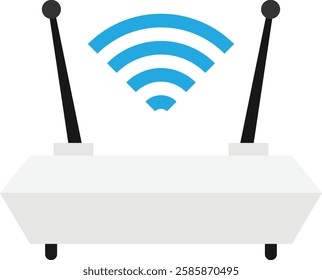 Modem Router Wifi Icon Vector Flat Illustration