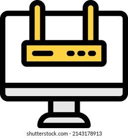 Modem-Vektorfarbsymbol