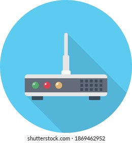 modem vector flat color icon