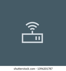 Modem vector icon. Modem concept stroke symbol design. Thin graphic elements vector illustration, outline pattern for your web site design, logo, UI. EPS 10.