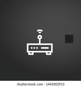Modem vector icon. Modem concept stroke symbol design. Thin graphic elements vector illustration, outline pattern for your web site design, logo, UI. EPS 10.