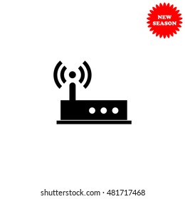 Modem vector icon isolated on white background.