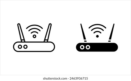 Modem vector icon set, wifi router symbol. vector illustration on white background
