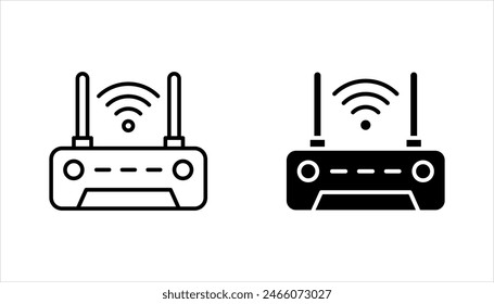 Modem vector icon set, wifi router symbol. vector illustration on white background