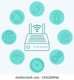 Modem vector icon sign symbol