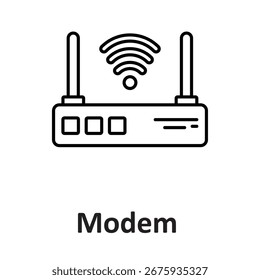 Modem Vetor Icon que pode facilmente modificar ou editar

