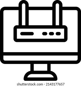 modem vector thin line icon