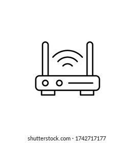 Modem, wi-fi icon. Simple line, outline vector elements of smart home for ui and ux, website or mobile application