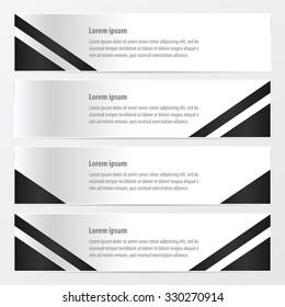 moden banner  black and white color