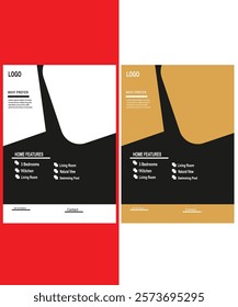 Moden home flyer template design