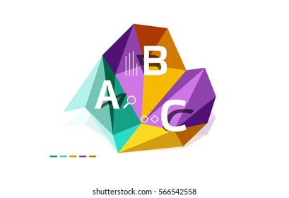 Plantilla de infografía de polos bajos con letras A B C