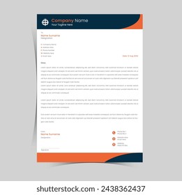 Plantilla de membrete empresarial simple moderna 