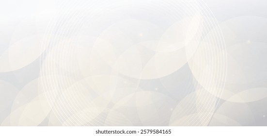 Moden white circles on grey background with circles lines. Vector illustration