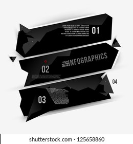 Moder abstract banner design for infographics, business design and website templates, cutout lines and numbers, retro colors. Esp 10 vector illustration