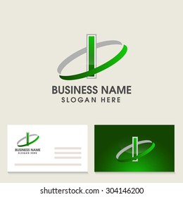 Moder alphabetical logo design in vector with visiting card design.