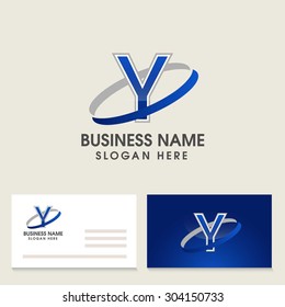 Moder alphabetical logo design and visiting card design in vector.