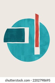 Moder design, hand painted illustration for wall decoration, social media, banner, postcard, cover, background