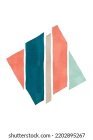 Moder design, hand painted illustration for wall decoration, social media, banner, postcard, cover, background
