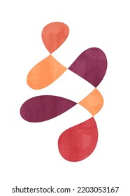 Moder design, hand painted illustration for wall decoration, social media, banner, postcard, cover, background