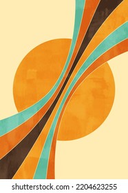 Moder design, hand painted illustration for wall decoration, social media, banner, postcard, cover, background