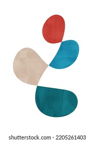 Moder design, hand painted illustration for wall decoration, social media, banner, postcard, cover, background