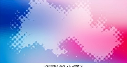Moder sport backdrop, Dots halftone in two color pattern gradient grunge texture background