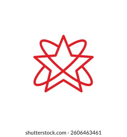 Moder star symbol logo design