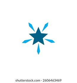 Moder star symbol logo design