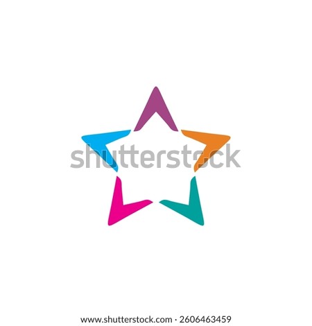 Moder star symbol logo design
