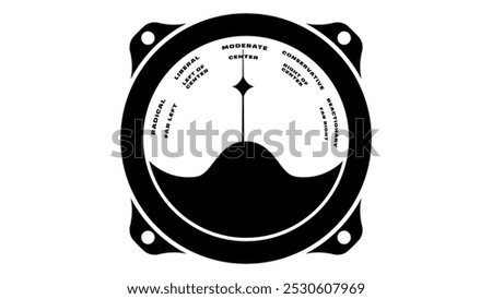 moderate, center, black isolated silhouette 
