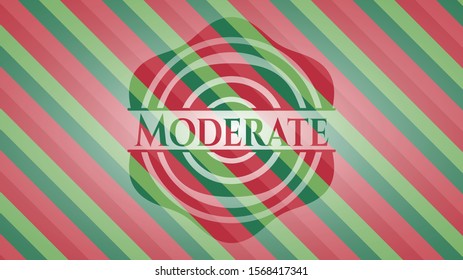 Moderate christmas emblem background. Vector Illustration. Detailed.